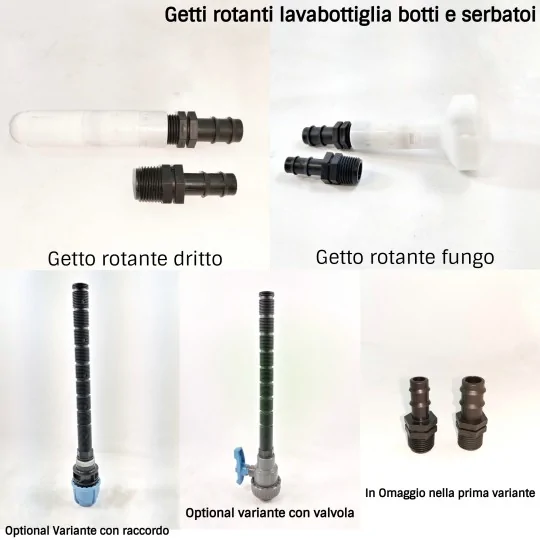 Getto lava bottiglie dritto attacco 1/2"