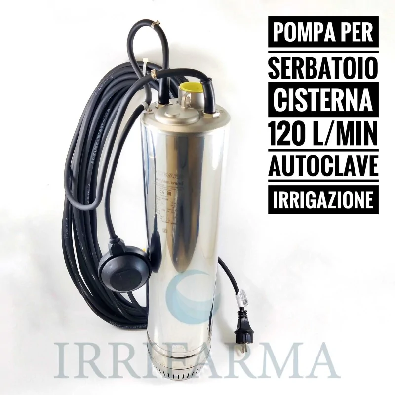 Dettaglio caratteristiche tecniche Pompa ad immersione per serbatoio acqua Scuba 5SC4/07/5 con Galleggiante irrifarma.it