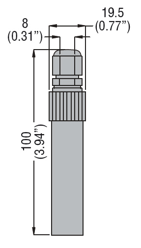 Dimensioni Sonda di livello acqua lovato 100 mm Sonda ad 1 elettrodo